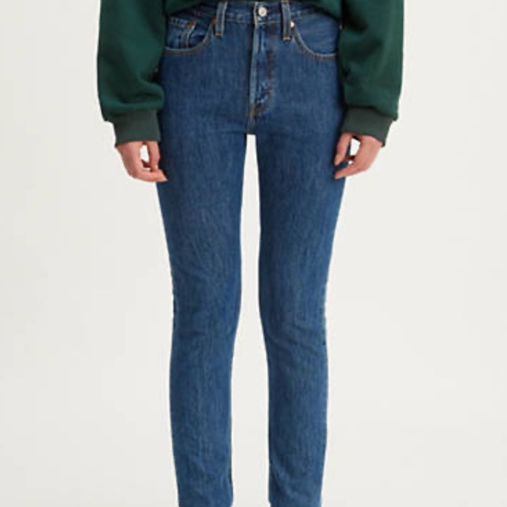 Levi’s 501 skinny dark wash 28” inseam